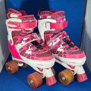 Kids Roller Skates - Pink and White